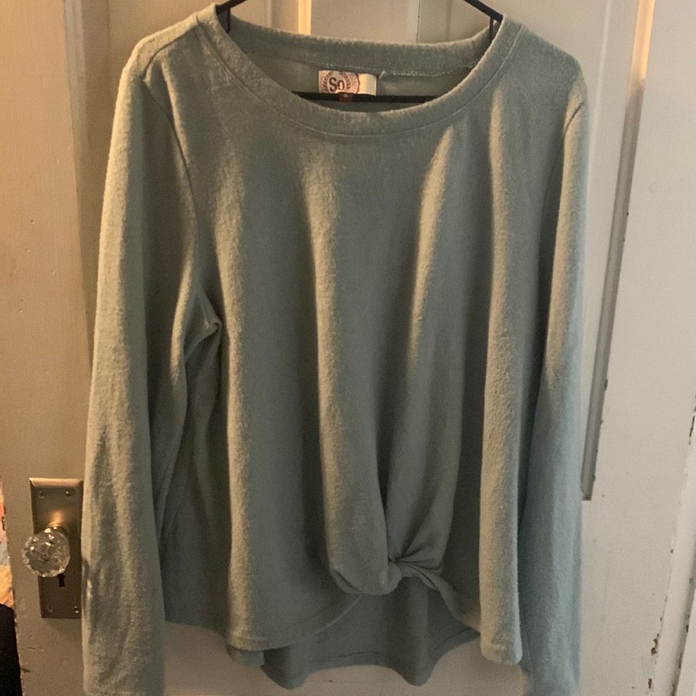 Sage green fleece sweater